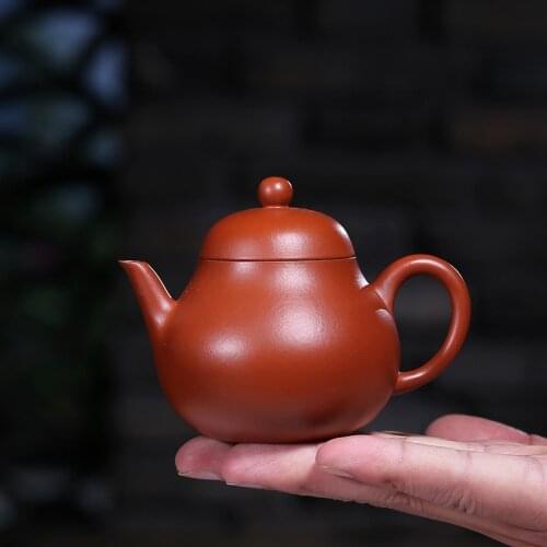 140ml Chinese Yixing Zisha Teapot Handmade ZhuNi Clay Small Pear Shaped Tea Pot