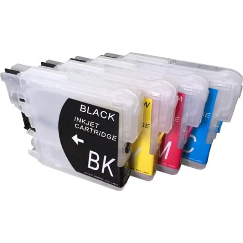 LC39 LC985 LC60 LC975 Refillable Ink Cartridge for Brother MFC J220 J265W J410 J415W Printer