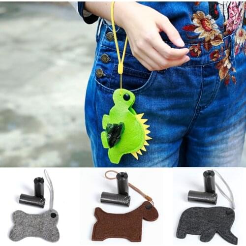 Pet Garbage Bag Holder Set Dog Cat Poopbag Dispenser Pet Waste Pick Up Clean for Dogs Outdoor Walking Household Waste Bag