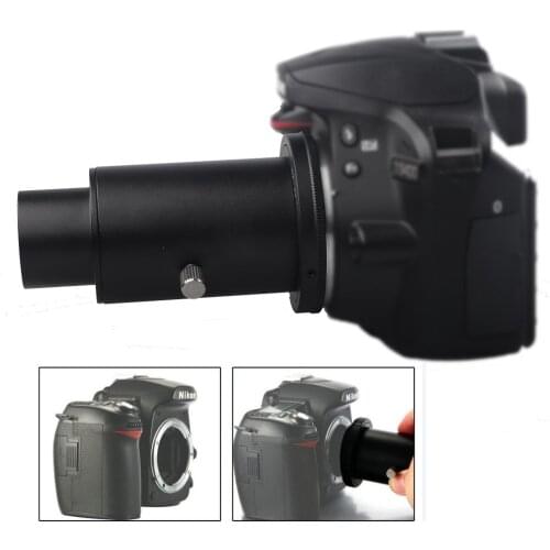 Lightdow Full Metal T2-AI Mount Camera Adapter T-Ring + 1.25" Telescope Mount Adapter + Extension Tube for Nikon DSLR Cameras