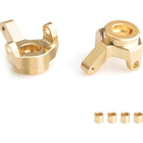 2PCS Brass Steering Knuckle Set for Axial SCX24 90081 RC Car Upgrade Parts