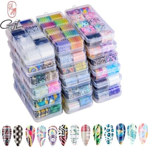 CHNRMJL 2.5X100cm Holographic Nail Art Transfer Foil Sticker Starry AB Paper Wraps Adhesive Decals Nails Decoration Accessories