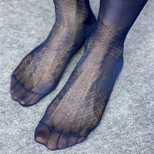 Classic Man Socks Nylon Short Loose Collar Rib Top Vintage Style Socks Old Fashion Time Honored Socks