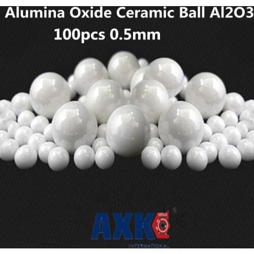 2021 Real New Rolamentos Rodamientos 100pcs 0.5mm Alumina Oxide Ceramic Ball Al2o3 For Bearing/pump/linear Slider/valvs Balls