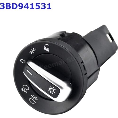 Headlight Switch Fog Light Control Switch 3BD941531 for Vw Jetta Bora Golf MK4 Passat B5 Beetle T5 Polo 9N Sharan Lupo 1995-2005