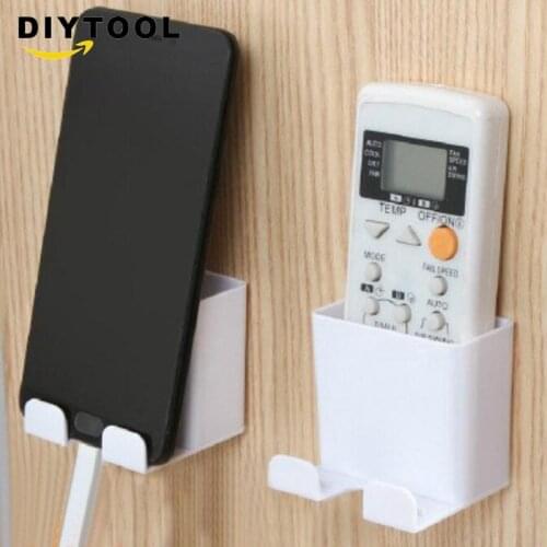 Practical Portable Wall-mounted Storage Remote Control Mobile Phone Charging Bracket Plastic Box