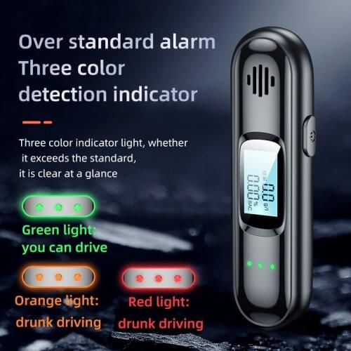 2021New Professional Breath Alcohol Tester LED Screen High Precision Alcohol Breath Tester Breathalyzer Analyzer Detector Device