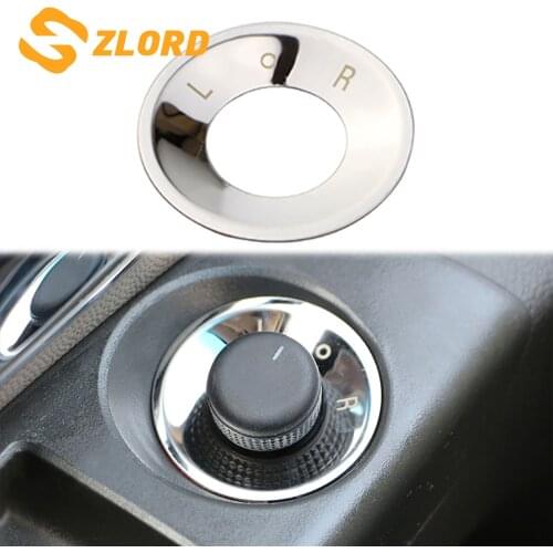 Stainless Steel Rearview Mirror Knob Circle Sticker for Chevrolet Cruze Malibu AVEO for Opel Mokka ASTRA J Insignia