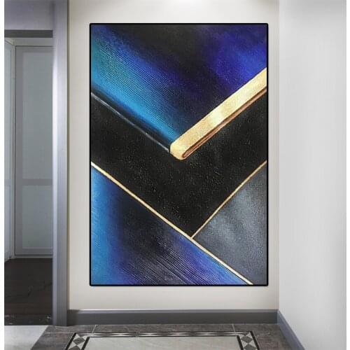 Modern Hand-painted Wall Art Dark Colour Is Metallic Texture Hand Painted Oil Painting On Canvas High Quality Unframed Painting