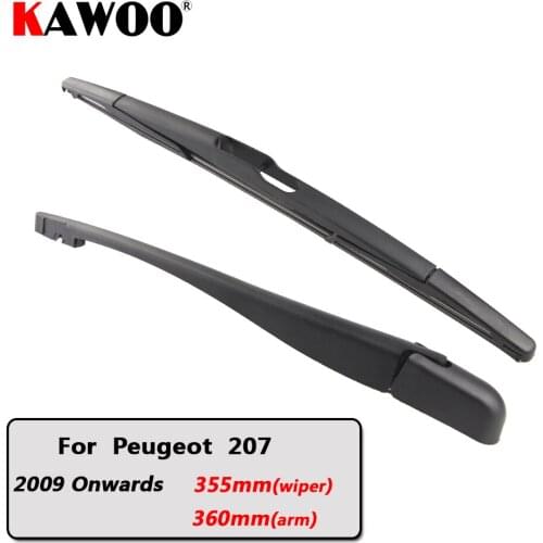 KAWOO Car Rear Wiper Blade Blades Back Window Wipers Arm For Peugeot 207 Hatchback (2009 Onwards) 355mm Auto Windscreen Blade