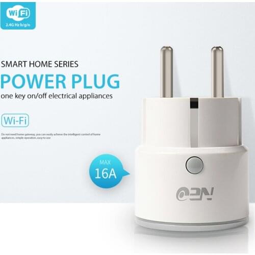 Tuya smart wireless EU socket 16A Wi-Fi plug app Remote Control timing outlet with power monitor function support alexa google