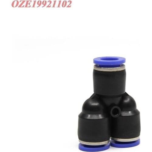 Y Shape Type 3 Ways Hose Pneumatic Air Quick Fitting Push In Connector 4mm 6mm 8mm 10mm 12mm 14mm 16mm Plastic