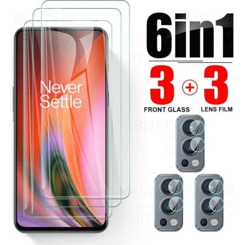 6-IN-1 Camera Protective Glass One More N 10 100 200 Glass Tempered For OnePlus Nord N10 N100 N200 2 CE 5G Screen Protector Film