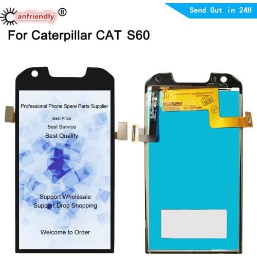 For Cat S60 S 60 Display+Touch Screen LCD Replacement Digitizer with frame Assembly Parts For Caterpillar Cat S60 Phone lcds