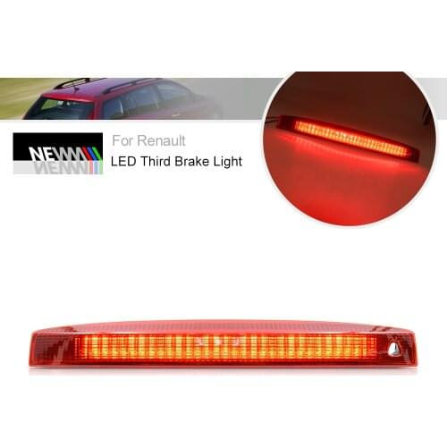 1x Red High Mount Stop Light for Renault Megane II Estate 2003–2009, Canbus Error Free 3rd Brake Lamp, Rear Brake Lights