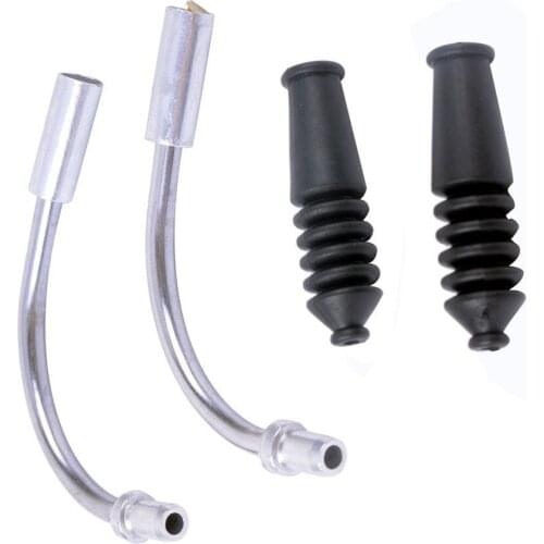 1Pair MTB Bicycle Cycling V Brake Noodles Cable Guide Pipe 90 ° Bend Tube V Brake Dust Cover For Bicycle V Brake Noodles Cable