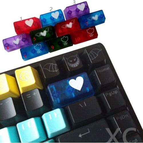 1pc OEM profile backspace keycap for MX switch small flowers personalized transparent key cap for mechanical keyboard