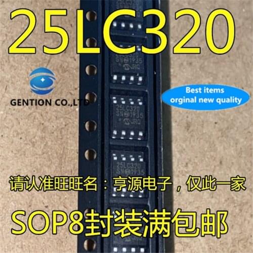 10Pcs 25LC320-I/SN 25LC320T-I/SN 25LC320 8-pin memory chip in stock 100% new and original