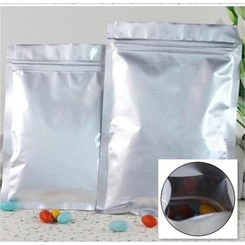 10 Pcs/lot Aluminum Foil Bag Self Seal Zipper Ziplock Packing Food Bag Retail Resealable Baking Packaging Bag Pouch High quality