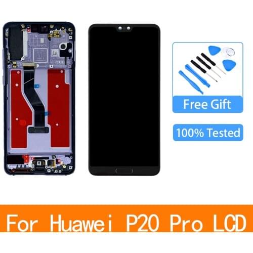 100% Original 6.1'' Display for Huawei P20 Pro LCD Touch Screen Digitizer Assembly CLT-L09 CLT-L29 CLT-AL01 Replacement Repair