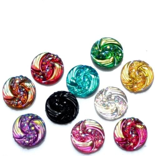 100Pcs Mixed Resin Bling Round Decoration Crafts Beads Flatback Cabochon Kawaii Embellishments For Scrapbooking DIY Accessories