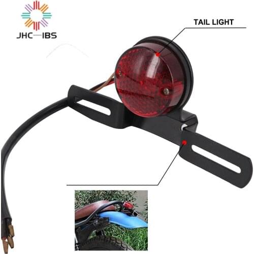 12V Brake Rear License Plate Tail LED Light Blub Taillight For Harley Honda Choppers Custom Bobber Cafe Racer Motorcycle