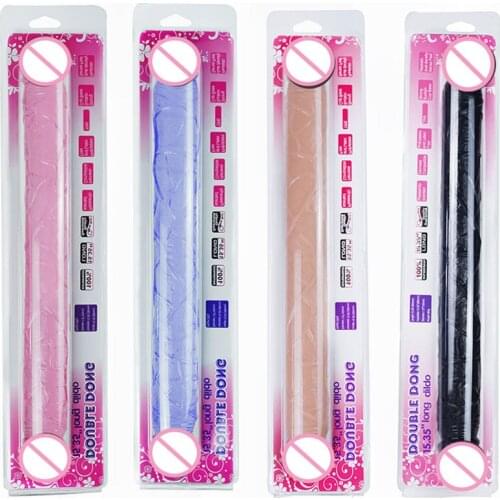 38CM Long Double Dildos Dual Penis Head Long Penis Adult Sex Toys for Lesbian Masturbation Flexible Penetration Penis YJ0108