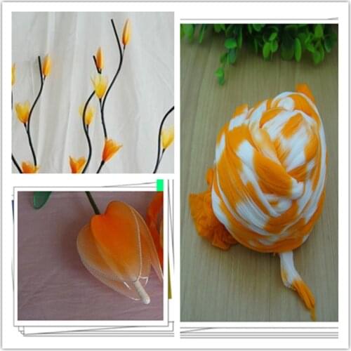 54 colors mix shipping or only one color ship double color stocking flowers/nylon flower /silk flower making/ DIY flowers craft