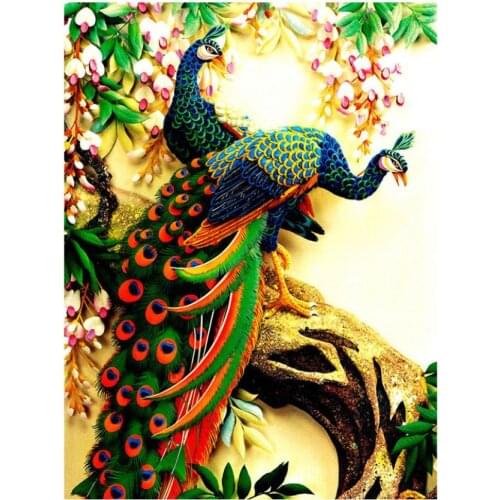 Full dril diamond embroidery painting peacock birds mosaic tapestry painting by numbers diamond dotz wall art decor special gift