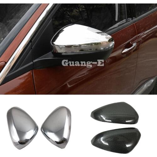 Car Back Rear View Rearview Side Door Mirror Cover Sticker Trim Frame For Peugeot 4008 3008 GT 3008GT 2016 2017 2018 2019 2020