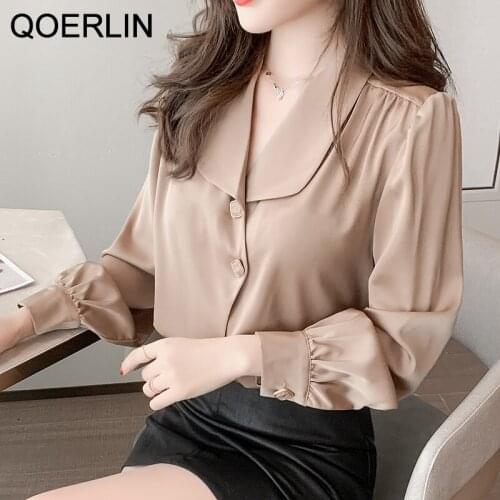 QoerliN white chiffon blouse