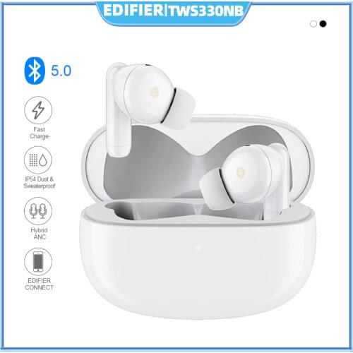 EDIFIER TWS330NB TWS Earbuds Wireless Earphones Hybrid ANC Active Noise Cancellation AI Phone Call Noise Reduction Quick Charge