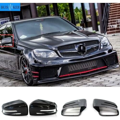 Side Mirror Cap Covers For Mercedes Benz W176 W246 W212 W204 C117 X156 X204 W221 C218 A B C E S CLA GLA GLK Class Black Replace