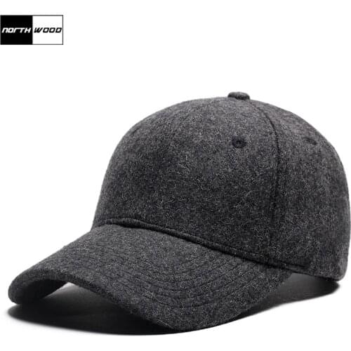 [NORTHWOOD] Brand Winter Baseball Cap Men Women Solid Winter Hats Thicken Warm Gorras Para Hombre Bone Trucker Cap