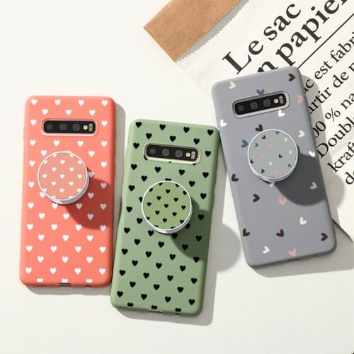 Cute Love Heart Couple Cover For Samsung Galaxy Note 10 9 8 A9 A8 A7 A6 J4 J6 Plus J7 Prime J8 2018 2017 Case With Stand Holder