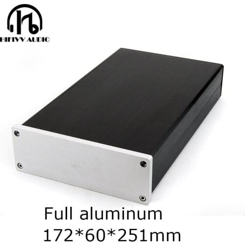 Pure Aluminum Chassis power Amplifier case 1706 lm3886 lm1875 lm3875 DIY Enclosure Pre-Amp Headphone Amplifier Box