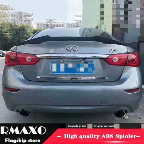 For Infiniti Q50 Spoiler Carbon Fiber Material 2014-2018 ack Performance Style Spoiler For Infiniti Q50 Spoiler