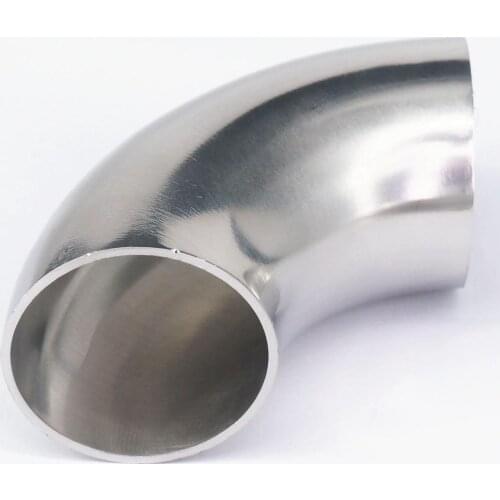 38mm 1.5" Pipe OD 304 Stainless Steel Butt Weld 90 Degree Elbow Bend Sanitary Pipe Fitting For Home brew Wine Beer