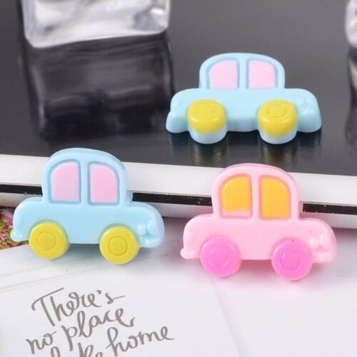 DIY Jewelry Findings Cute Pastel Colors Car Resin Cabochons 20pcs 15*21mm Ornament Accessories Embellishments Scrapbooking
