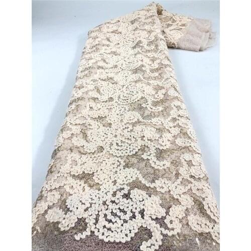 Exquisite high-quality pure color mesh embroidery, African lace fabric, suitable for fashionable ladies' cute skirts