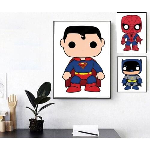 Marvel Cartoon Superheroes Canvas Paintings Iron Man Spiderman Posters and Prints Wall Art Picture for Living Room Home Decor