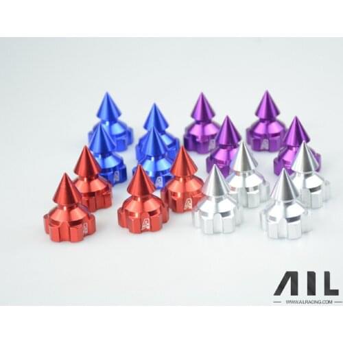 AIL RC alloy wheel nut sharp angle spine dustproof nut V2 Version 24mm for 1/5 scale LOSI 5IVE-T DBXL