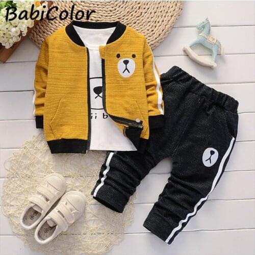 Baby clothing set Spring Autumn Newborn Toddler Jacket + Pants 3pcs Toddler Jogging Outfits Baby Boys Clothing Sets