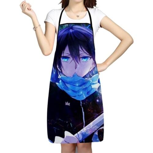 Noragami Anime Pattern Anti-Fouling Kitchen Aprons For Men Women Household Cleaning Cooking Baking Waist Bib 68x95cm 50x75cm