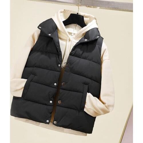 Jacket Vest Coat Womens Autumn Winter down Cotton Chaleco Mujer