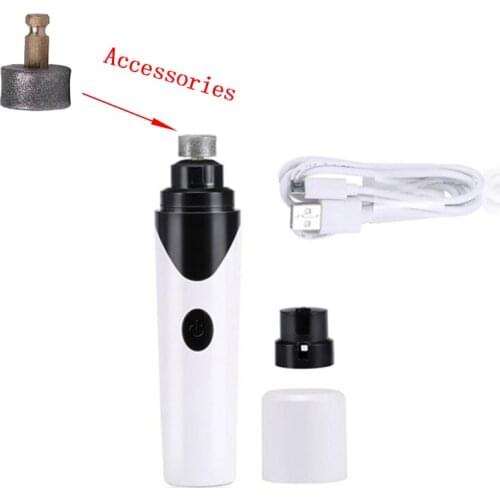 Pet Nail Clippers Rechargeable Dog Nail Grinders USB Charging Quiet Electric Dog Cat Paws Nail Grooming Trimmer Tools 2 2