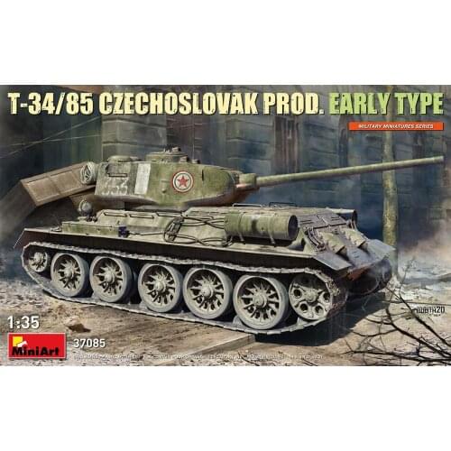 Miniart 37085 1:35 scale Е-34/85 Сzechoslovak prod. early type plastic model kit