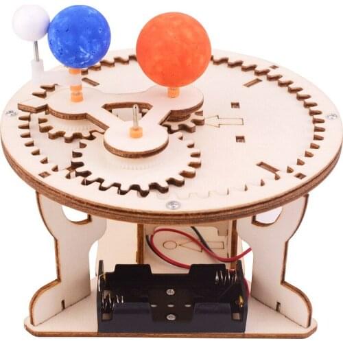 Small production diy electric sun, earth and moon model pupils scientific manual experiment equipment toys