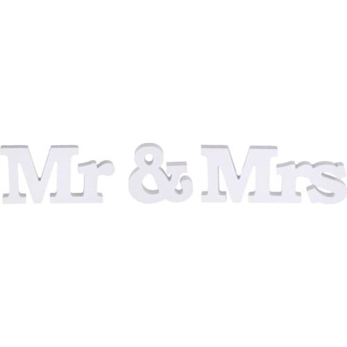 Newest Design English Letters Mr&Mrs Wedding Decoration Present Table Centrepiece Decor 1 Set