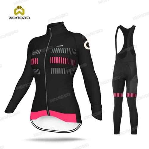 New Cycling Clothing Women Long Sleeve Jersey Set Racing Team Bicycle Uniform Spring Autumn Biking Wear Outdoor Quick Dry Suit